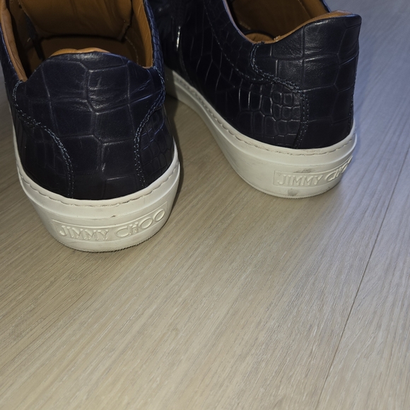 Jimmy Choo Leather Animal Print Men's Sneakers - Picture 4 of 11